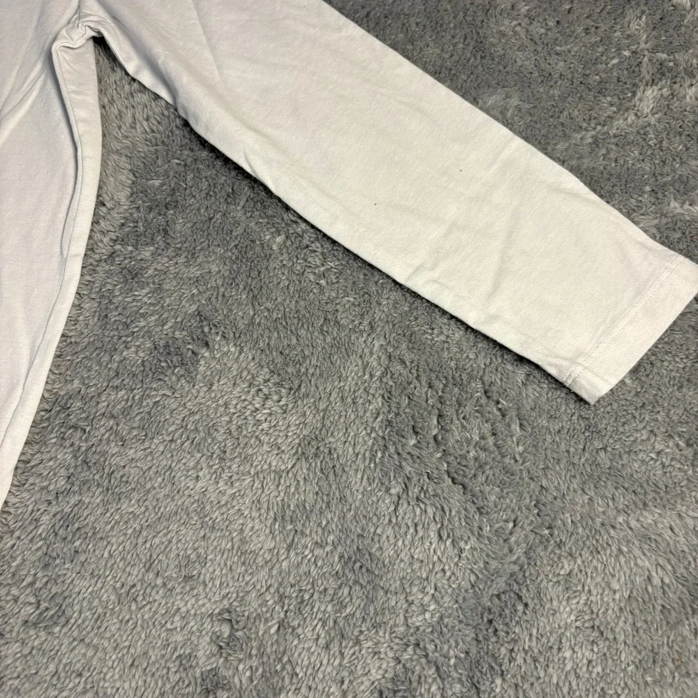 Old Navy Boys Large 10-12 Long Sleeve Crewneck T-Shirt Light Gray Casual Tee